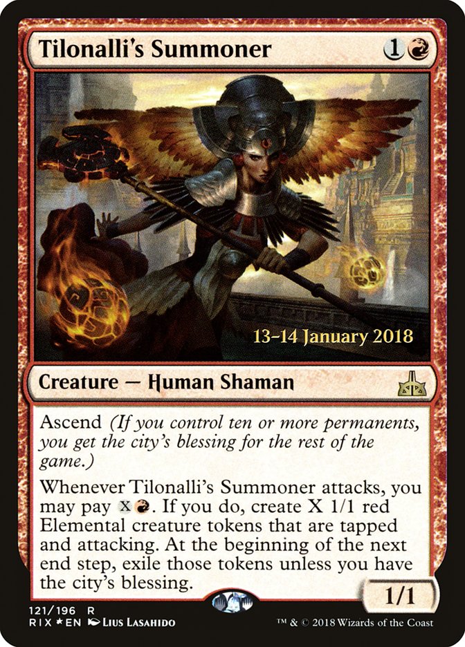 Tilonalli's Summoner [Rivals of Ixalan Prerelease Promos] | Gear Gaming Fayetteville