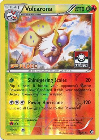 Volcarona (15/114) (League Promo 3rd Place) [XY: Steam Siege] | Gear Gaming Fayetteville