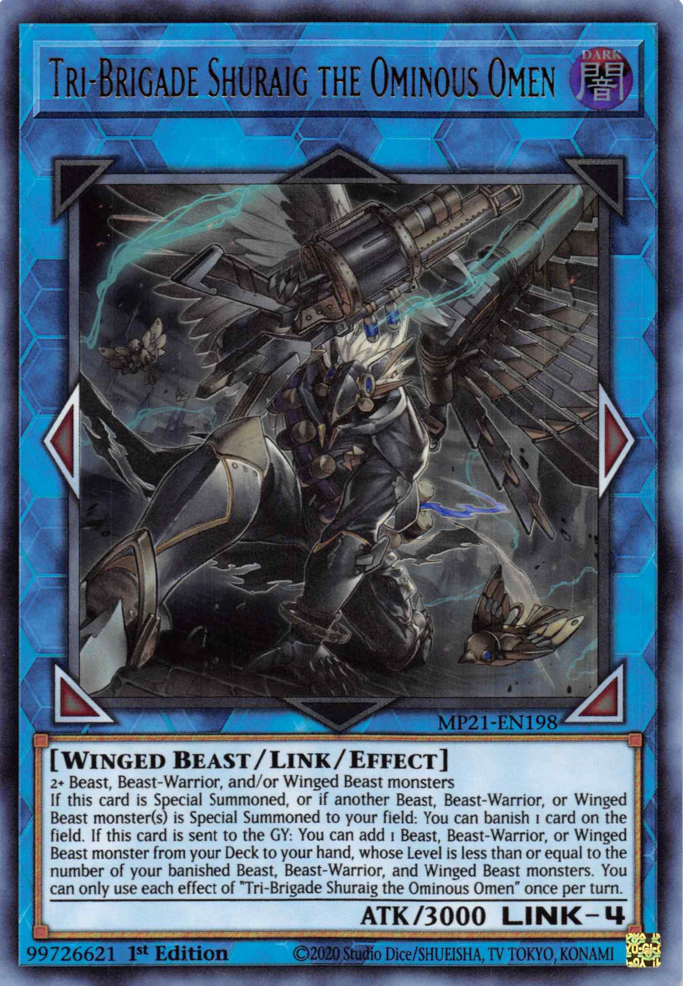 Tri-Brigade Shuraig the Ominous Omen [MP21-EN198] Ultra Rare | Gear Gaming Fayetteville