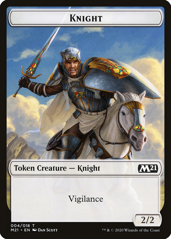 Angel // Knight Double-Sided Token [Core Set 2021 Tokens] | Gear Gaming Fayetteville