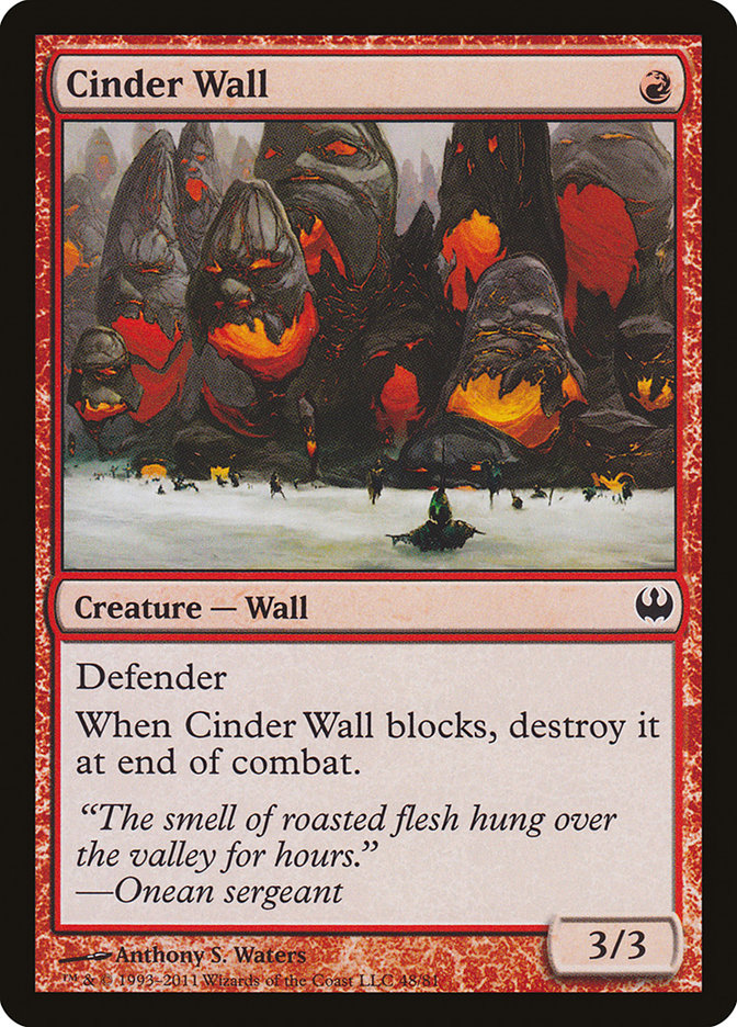 Cinder Wall [Duel Decks: Knights vs. Dragons] | Gear Gaming Fayetteville