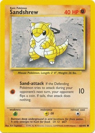 Sandshrew (62/102) [Base Set Unlimited] | Gear Gaming Fayetteville