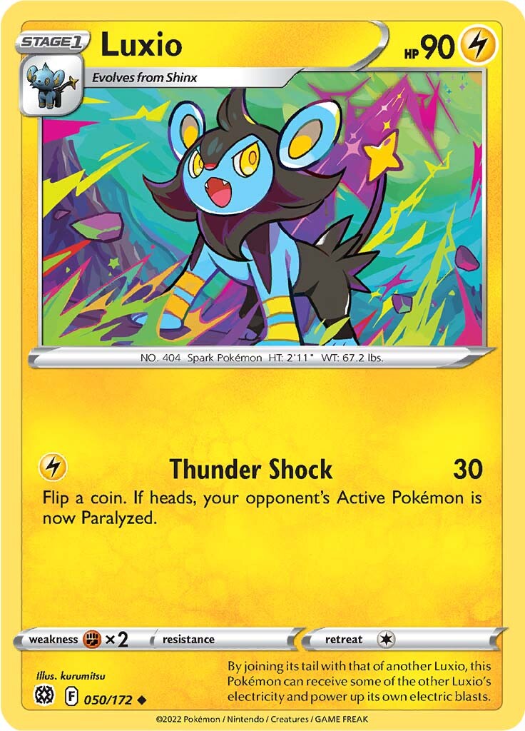 Luxio (050/172) [Sword & Shield: Brilliant Stars] | Gear Gaming Fayetteville