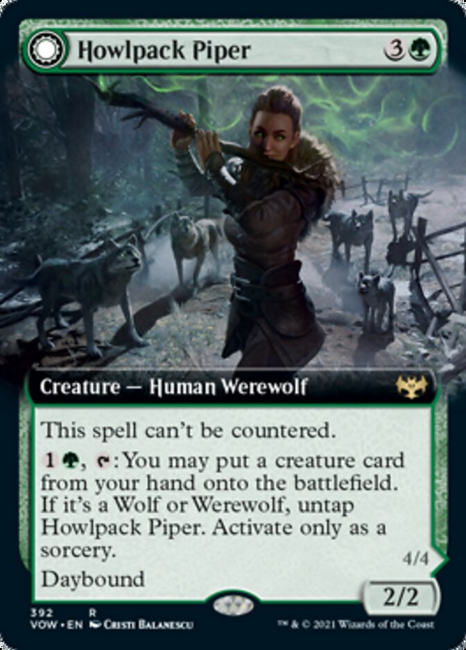 Howlpack Piper // Wildsong Howler (Extended Art) [Innistrad: Crimson Vow] | Gear Gaming Fayetteville