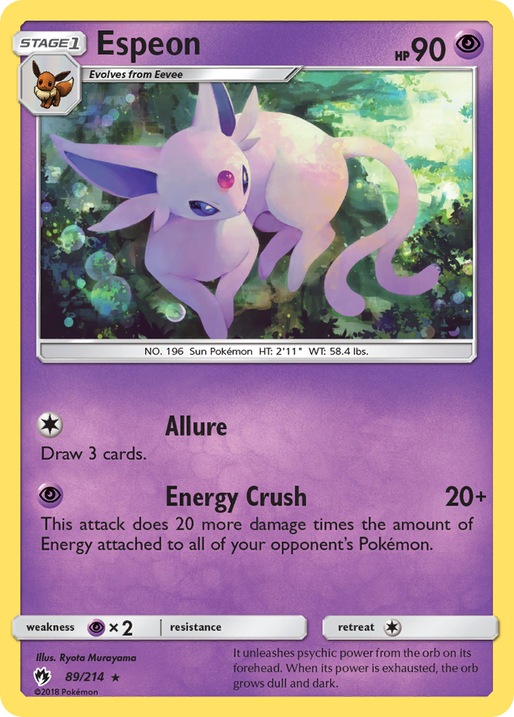 Espeon (89/214) [Sun & Moon: Lost Thunder] | Gear Gaming Fayetteville