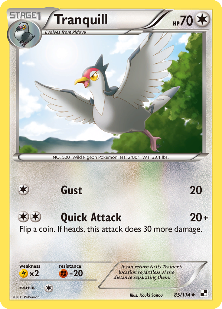 Tranquill (85/114) [Black & White: Base Set] | Gear Gaming Fayetteville