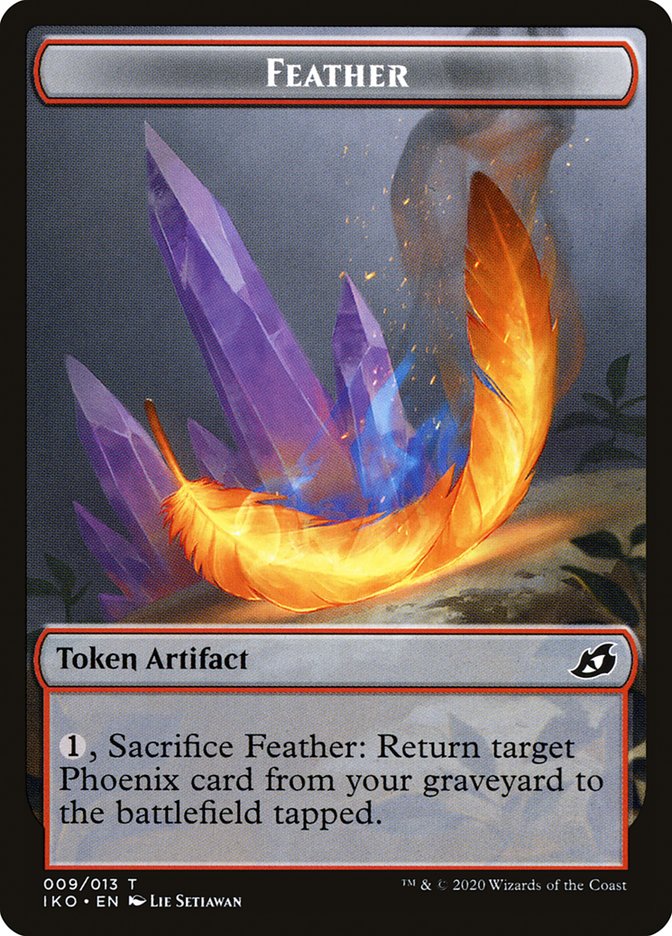 Feather Token [Ikoria: Lair of Behemoths Tokens] | Gear Gaming Fayetteville