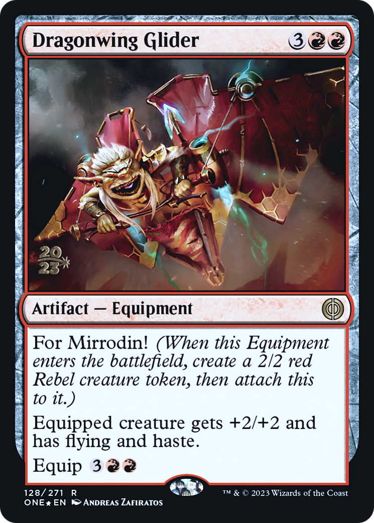 Dragonwing Glider [Phyrexia: All Will Be One Prerelease Promos] | Gear Gaming Fayetteville