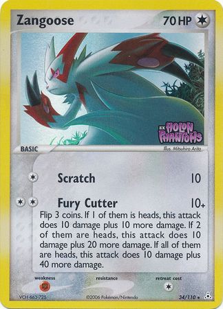 Zangoose (34/110) (Stamped) [EX: Holon Phantoms] | Gear Gaming Fayetteville