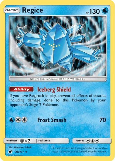 Regice (28/111) [Sun & Moon: Crimson Invasion] | Gear Gaming Fayetteville