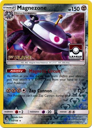 Magnezone (83/156) (League Promo 1st Place) [Sun & Moon: Ultra Prism] | Gear Gaming Fayetteville