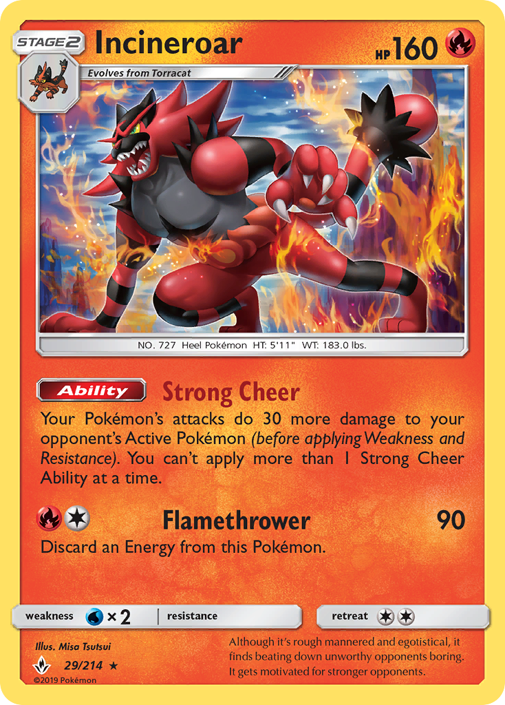 Incineroar (29/214) [Sun & Moon: Unbroken Bonds] | Gear Gaming Fayetteville