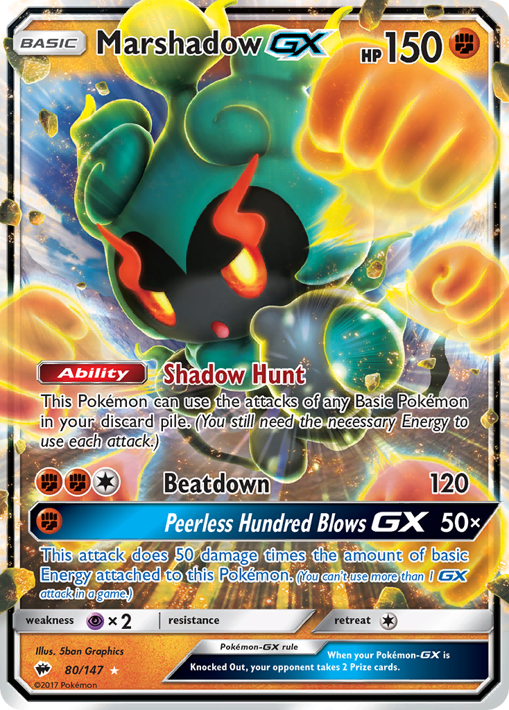 Marshadow GX (80/147) [Sun & Moon: Burning Shadows] | Gear Gaming Fayetteville