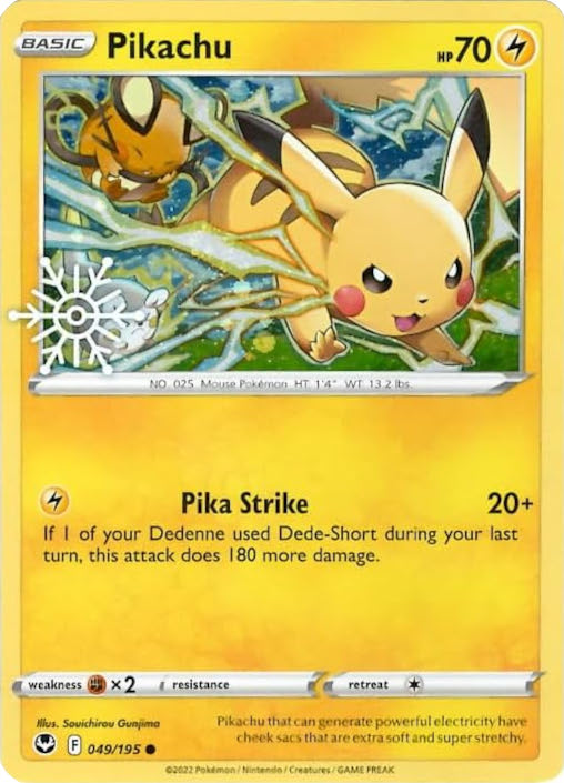 Pikachu (049/195) (Holiday Calendar) [Sword & Shield: Silver Tempest] | Gear Gaming Fayetteville