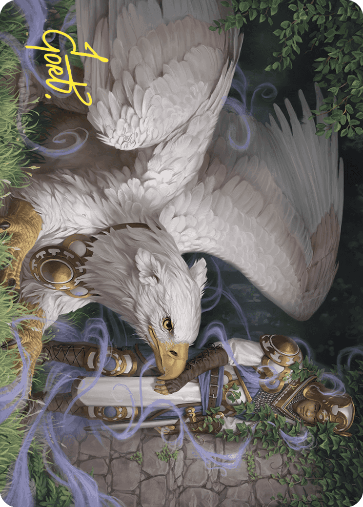 Dutiful Griffin Art Card (Gold-Stamped Signature) [Wilds of Eldraine Art Series] | Gear Gaming Fayetteville