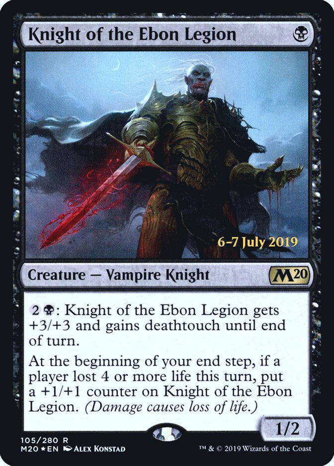 Knight of the Ebon Legion [Core Set 2020 Prerelease Promos] | Gear Gaming Fayetteville