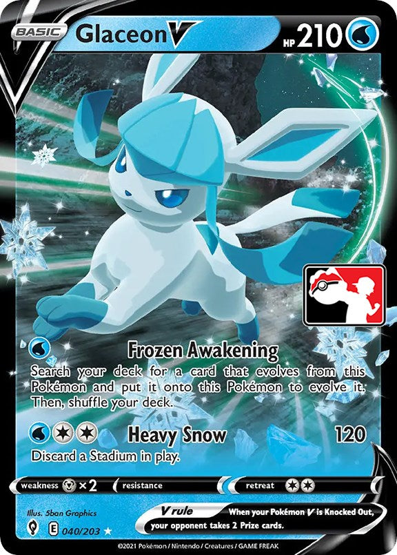 Glaceon V (040/203) [Prize Pack Series One] | Gear Gaming Fayetteville