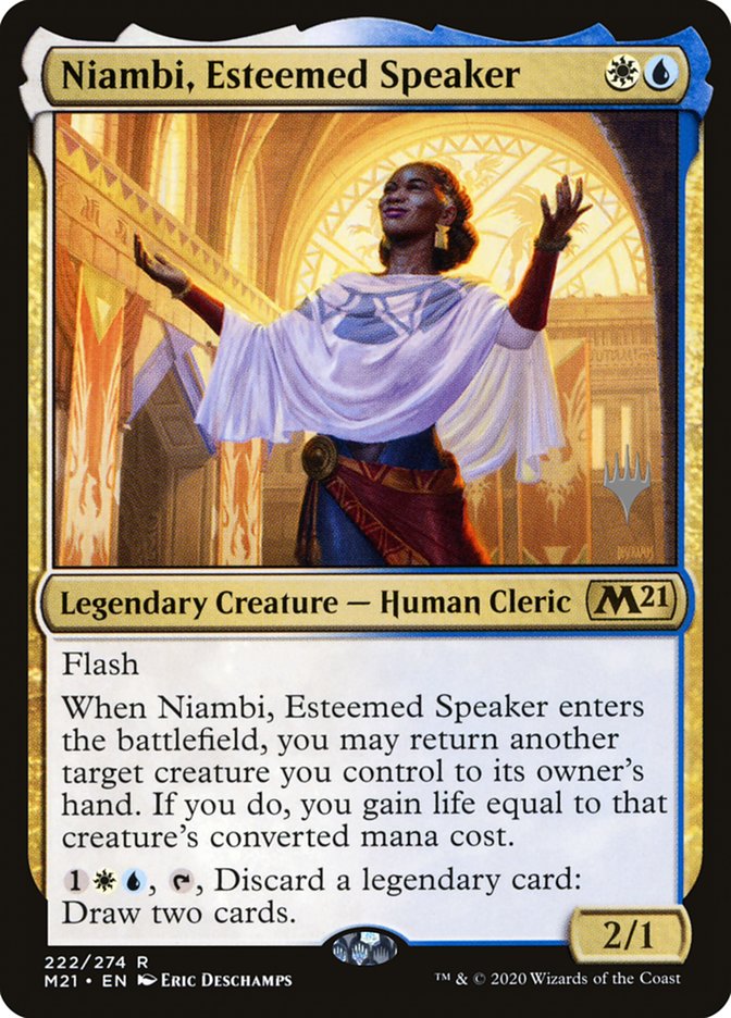 Niambi, Esteemed Speaker (Promo Pack) [Core Set 2021 Promos] | Gear Gaming Fayetteville