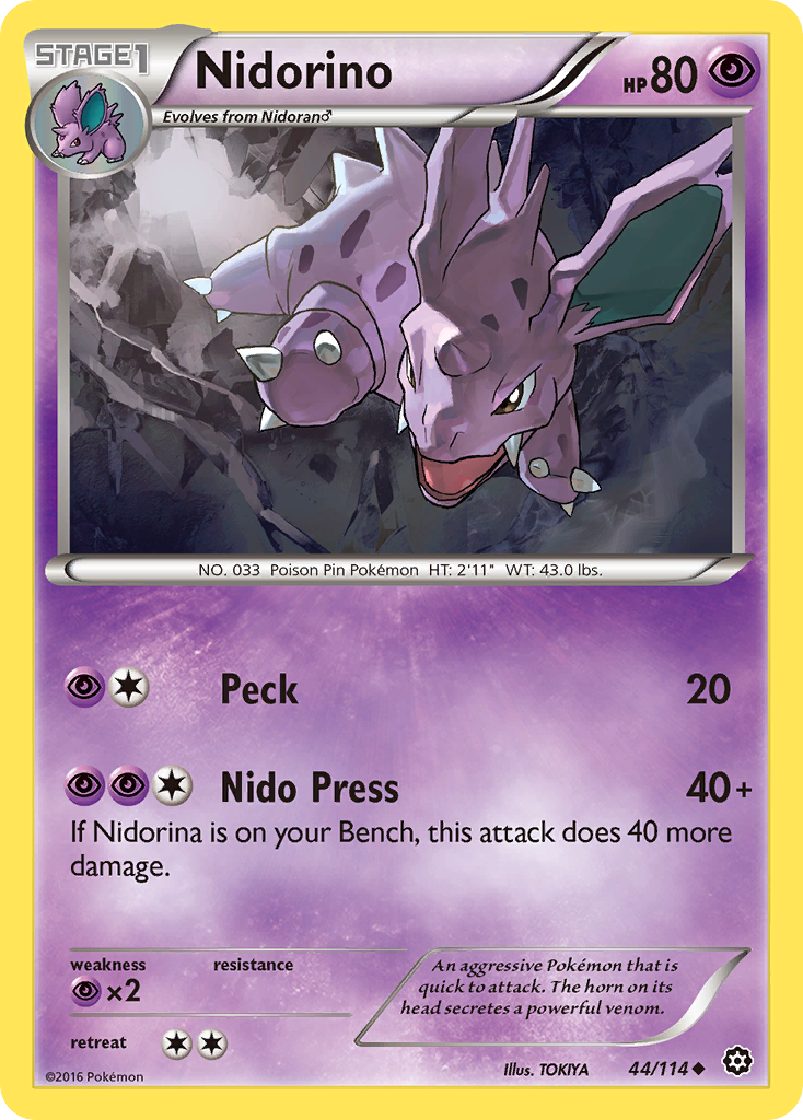 Nidorino (44/114) [XY: Steam Siege] | Gear Gaming Fayetteville