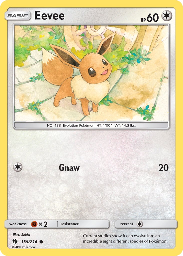 Eevee (155/214) (Let's Play, Eevee Cracked Ice Holo) (Theme Deck Exclusives) [Sun & Moon: Lost Thunder] | Gear Gaming Fayetteville