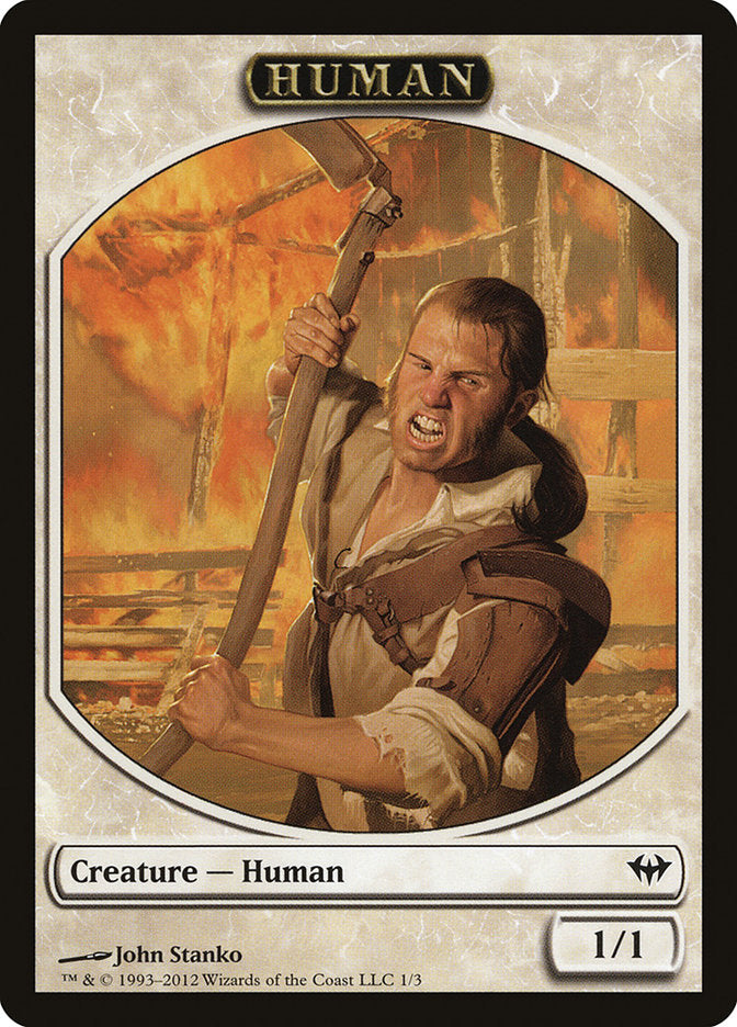 Human Token [Dark Ascension Tokens] | Gear Gaming Fayetteville