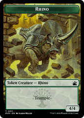 Bird // Rhino Double-Sided Token [Ravnica Remastered Tokens] | Gear Gaming Fayetteville