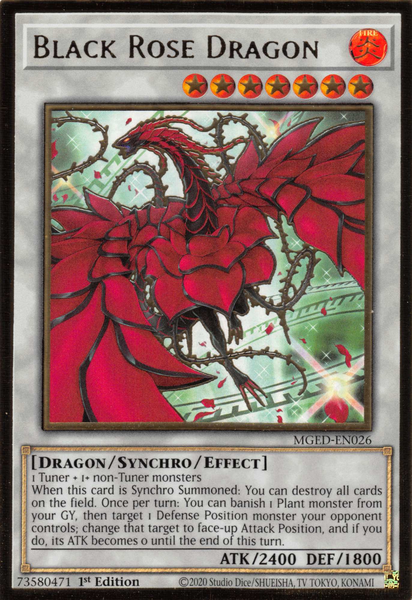 Black Rose Dragon (Alternate Art) [MGED-EN026] Gold Rare | Gear Gaming Fayetteville