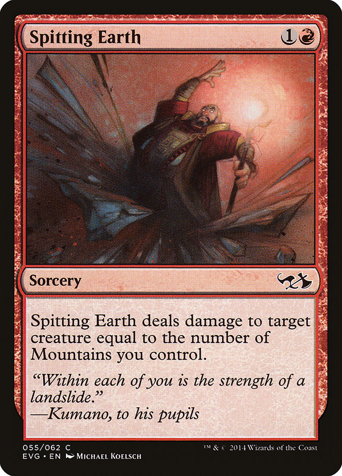 Spitting Earth (Elves vs. Goblins) [Duel Decks Anthology] | Gear Gaming Fayetteville