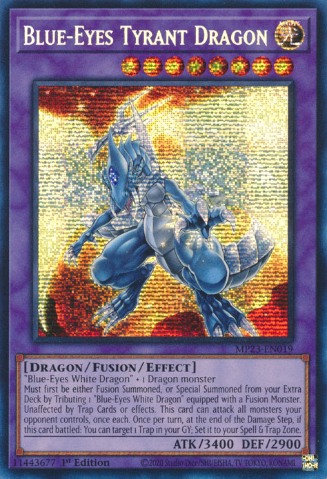 Blue-Eyes Tyrant Dragon [MP23-EN019] Prismatic Secret Rare | Gear Gaming Fayetteville