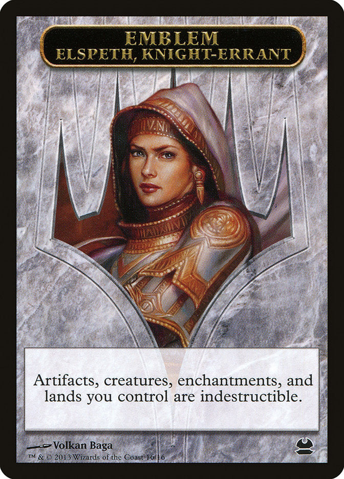 Elspeth, Knight-Errant Emblem [Modern Masters Tokens] | Gear Gaming Fayetteville