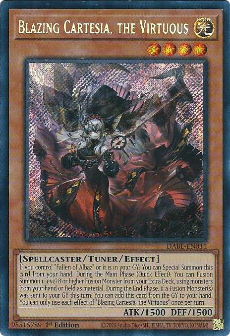 Blazing Cartesia, the Virtuous [DABL-EN011] Secret Rare | Gear Gaming Fayetteville