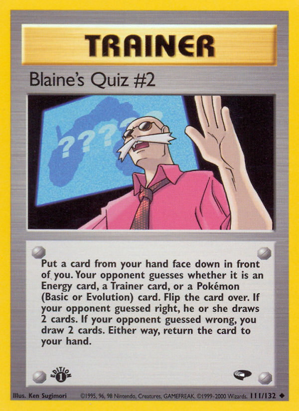 Blaine's Quiz #2 (111/132) [Gym Challenge 1st Edition] | Gear Gaming Fayetteville