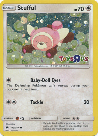 Stufful (110/147) (Toys R Us Promo) [Sun & Moon: Burning Shadows] | Gear Gaming Fayetteville