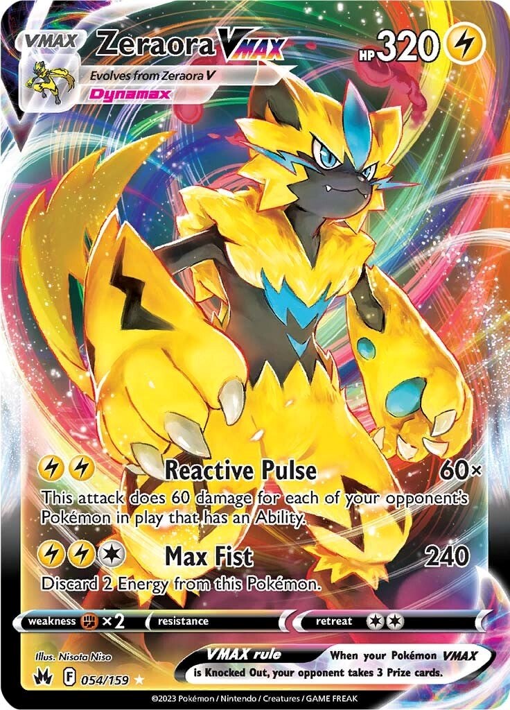 Zeraora VMAX (054/159) [Sword & Shield: Crown Zenith] | Gear Gaming Fayetteville