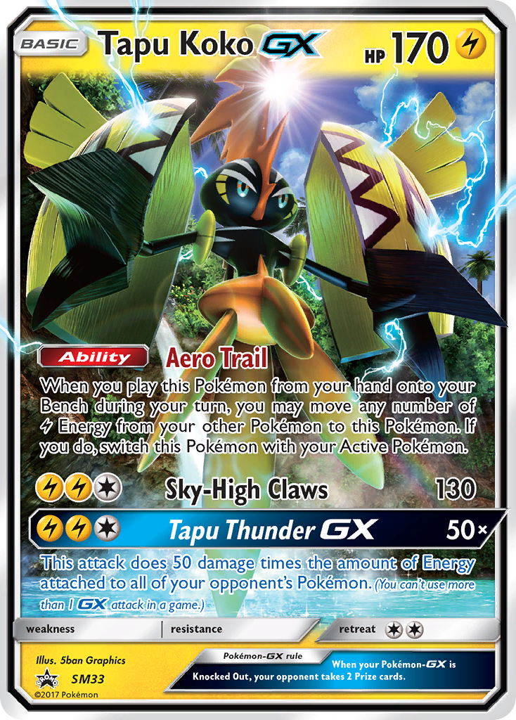 Tapu Koko GX (SM33) [Sun & Moon: Black Star Promos] | Gear Gaming Fayetteville
