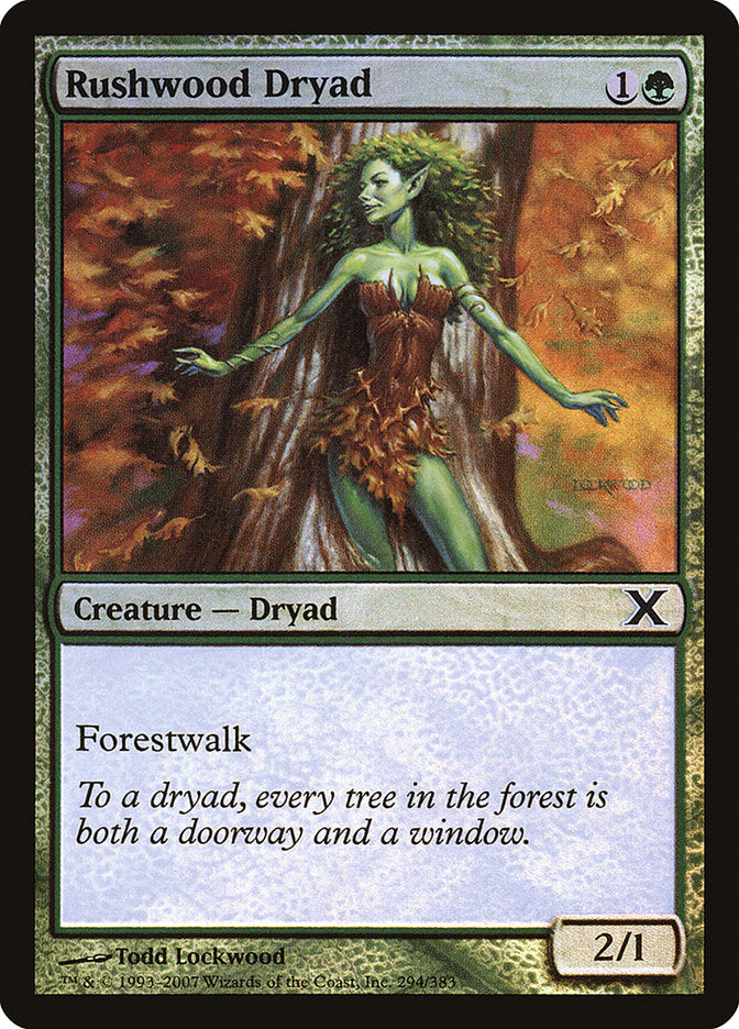 Rushwood Dryad (Premium Foil) [Tenth Edition] | Gear Gaming Fayetteville