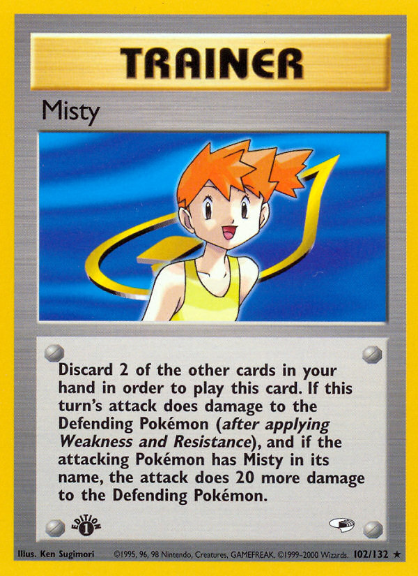 Misty (102/132) [Gym Heroes 1st Edition] | Gear Gaming Fayetteville