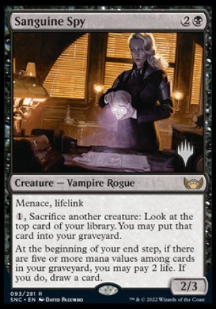 Sanguine Spy (Promo Pack) [Streets of New Capenna Promos] | Gear Gaming Fayetteville