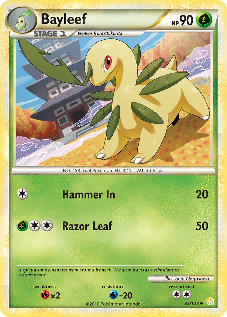 Bayleef (35/123) [HeartGold & SoulSilver: Base Set] | Gear Gaming Fayetteville