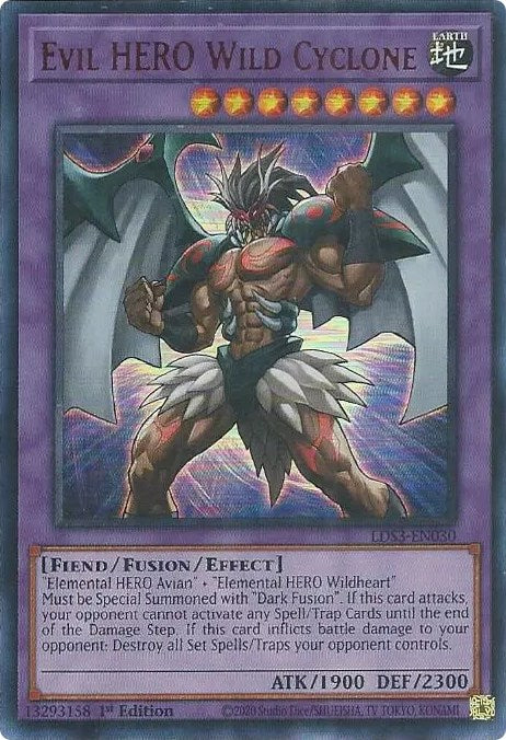 Evil HERO Wild Cyclone (Red) [LDS3-EN030] Ultra Rare | Gear Gaming Fayetteville