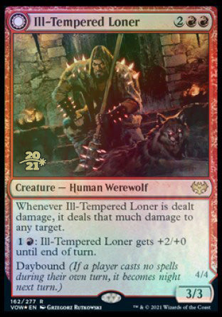 Ill-Tempered Loner // Howlpack Avenger [Innistrad: Crimson Vow Prerelease Promos] | Gear Gaming Fayetteville