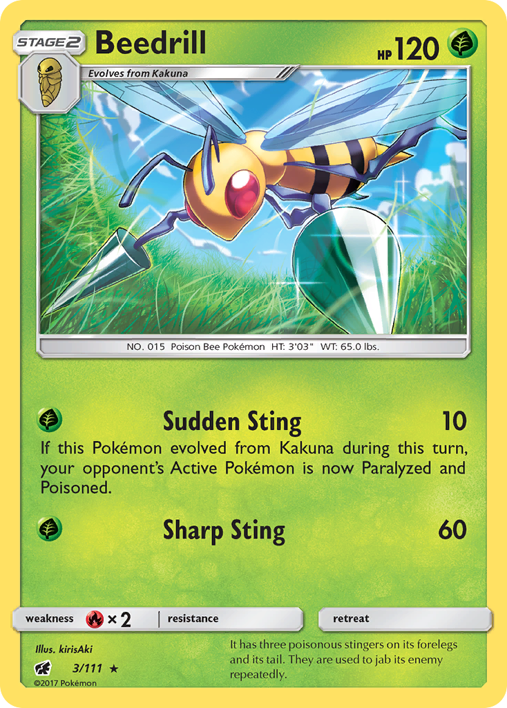 Beedrill (3/111) [Sun & Moon: Crimson Invasion] | Gear Gaming Fayetteville