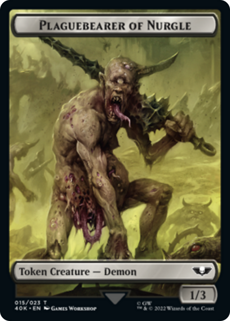 Spawn // Plaguebearer of Nurgle Double-Sided (Surge Foil) [Warhammer 40,000 Tokens] | Gear Gaming Fayetteville