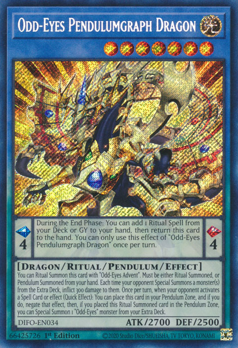 Odd-Eyes Pendulumgraph Dragon [DIFO-EN034] Secret Rare | Gear Gaming Fayetteville