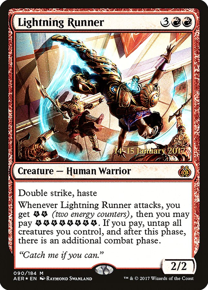 Lightning Runner [Aether Revolt Prerelease Promos] | Gear Gaming Fayetteville