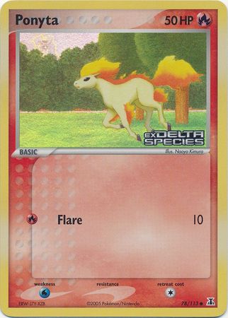 Ponyta (78/113) (Stamped) [EX: Delta Species] | Gear Gaming Fayetteville