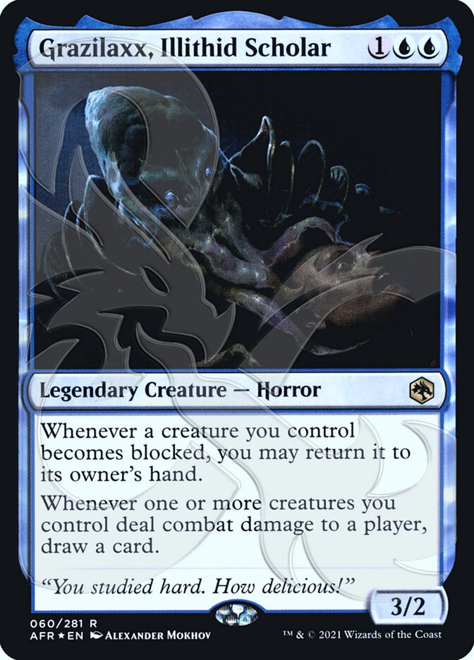 Grazilaxx, Illithid Scholar (Ampersand Promo) [Dungeons & Dragons: Adventures in the Forgotten Realms Promos] | Gear Gaming Fayetteville