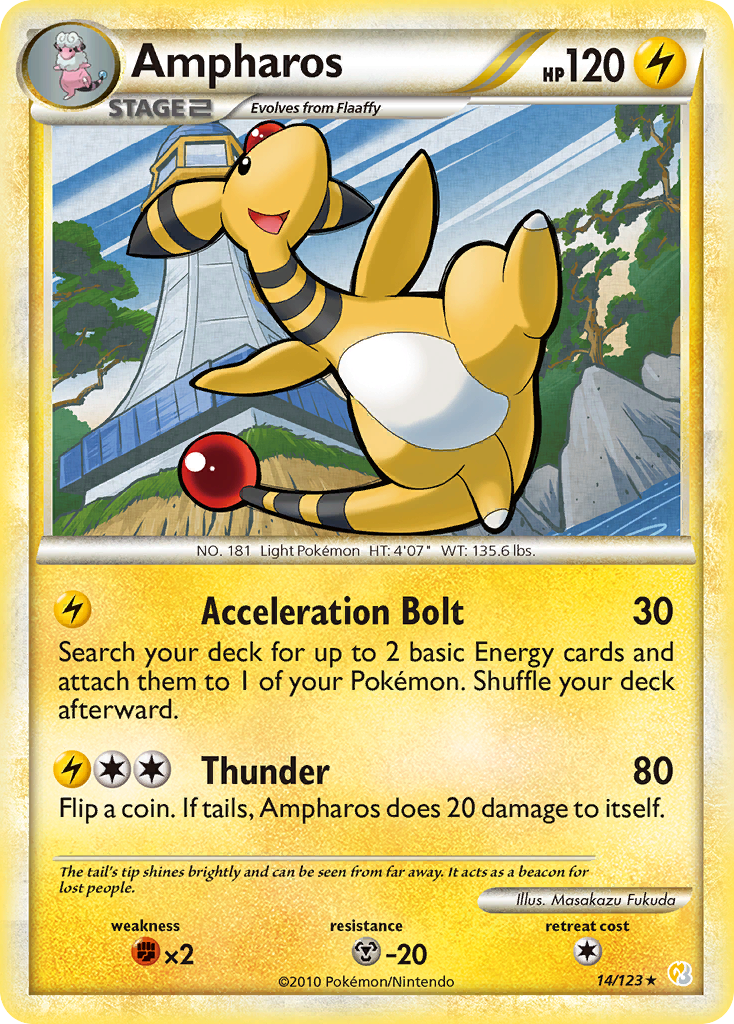 Ampharos (14/123) [HeartGold & SoulSilver: Base Set] | Gear Gaming Fayetteville