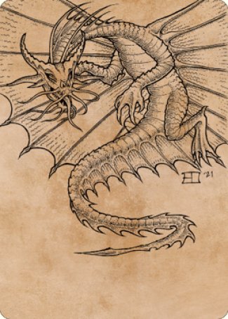 Ancient Gold Dragon Art Card (44) [Commander Legends: Battle for Baldur's Gate Art Series] | Gear Gaming Fayetteville