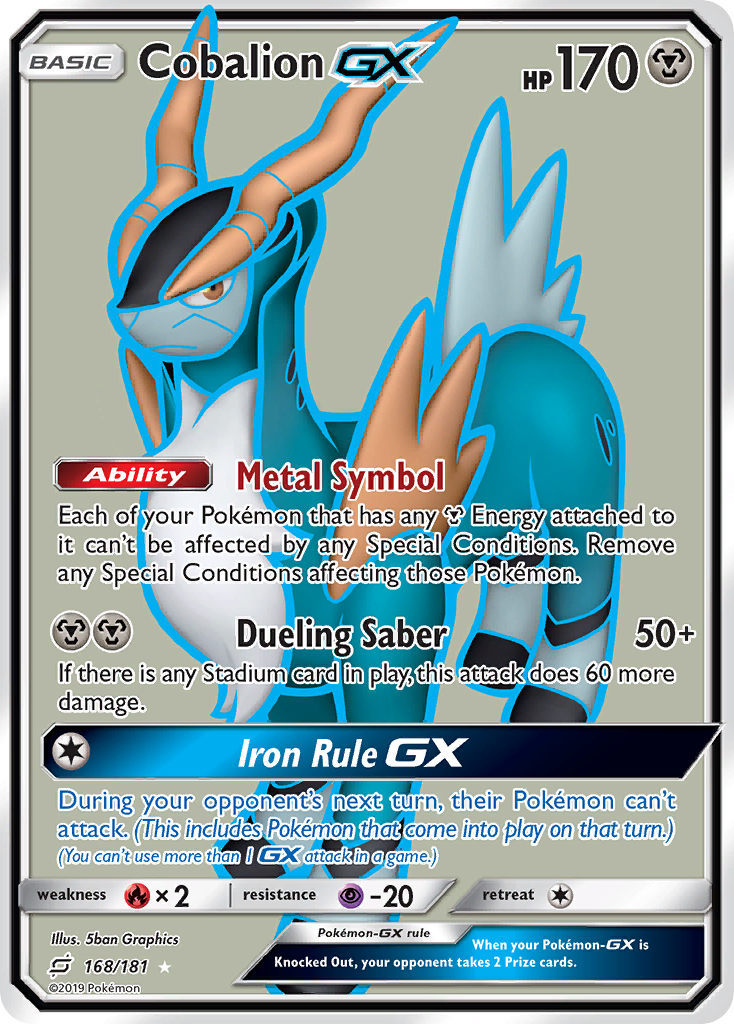 Cobalion GX (168/181) [Sun & Moon: Team Up] | Gear Gaming Fayetteville